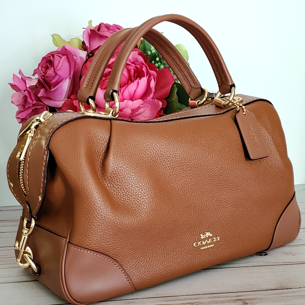 COACH Lane Satchel Crossbody Bag in Saddle NWT